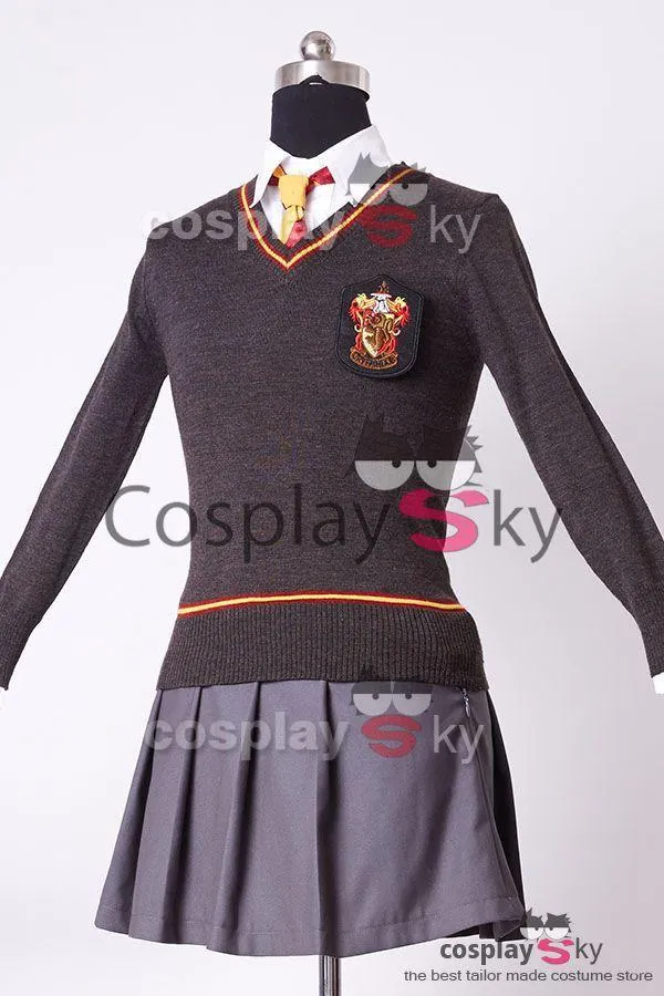 Harry Potter Hermione Granger Cosplay Costume   Magic Wand   Gryffindor Scarf