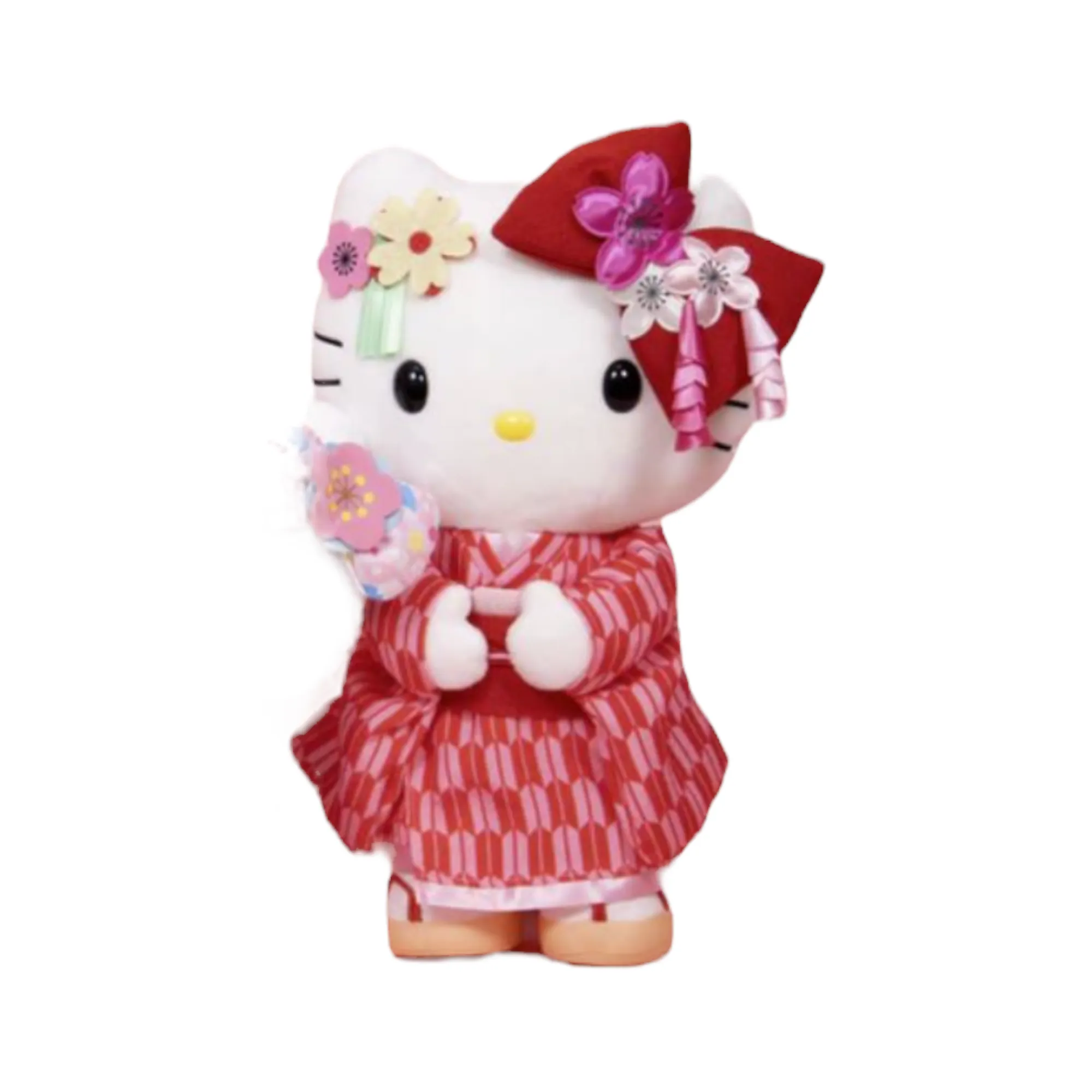 Hello Kitty Plush in Floral Komono 8" or 10" (Japan Edition)