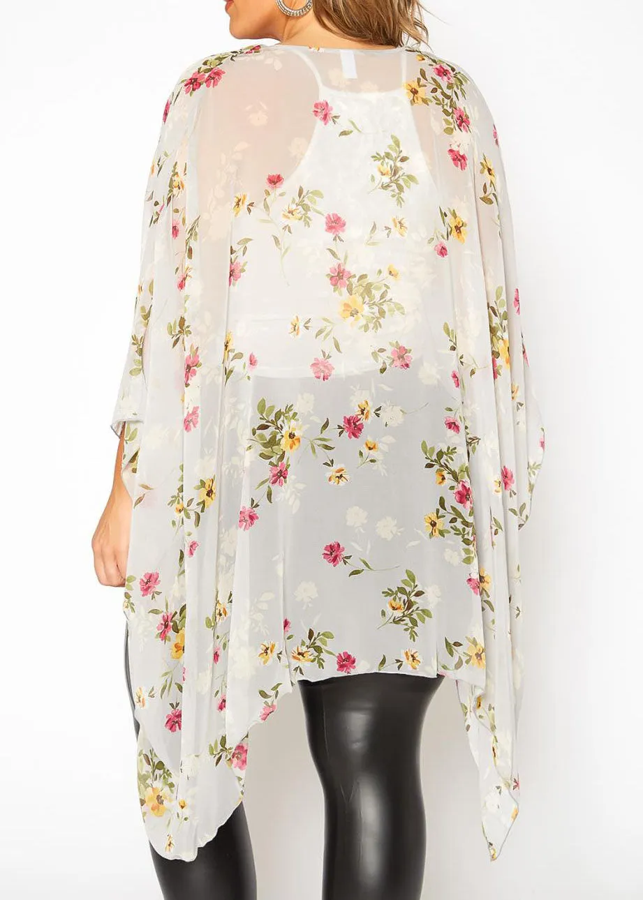 Hi Curvy Plus Size Women Floral Print Cardigan