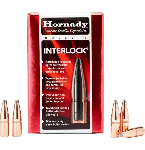 HORNADY .308 30 CAL 150 GRAIN SP INTERLOCK PROJECTILES 100 PACK