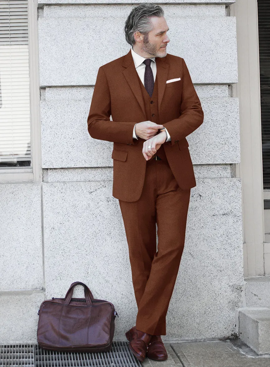 Italian Atiero Brown Wool Suit