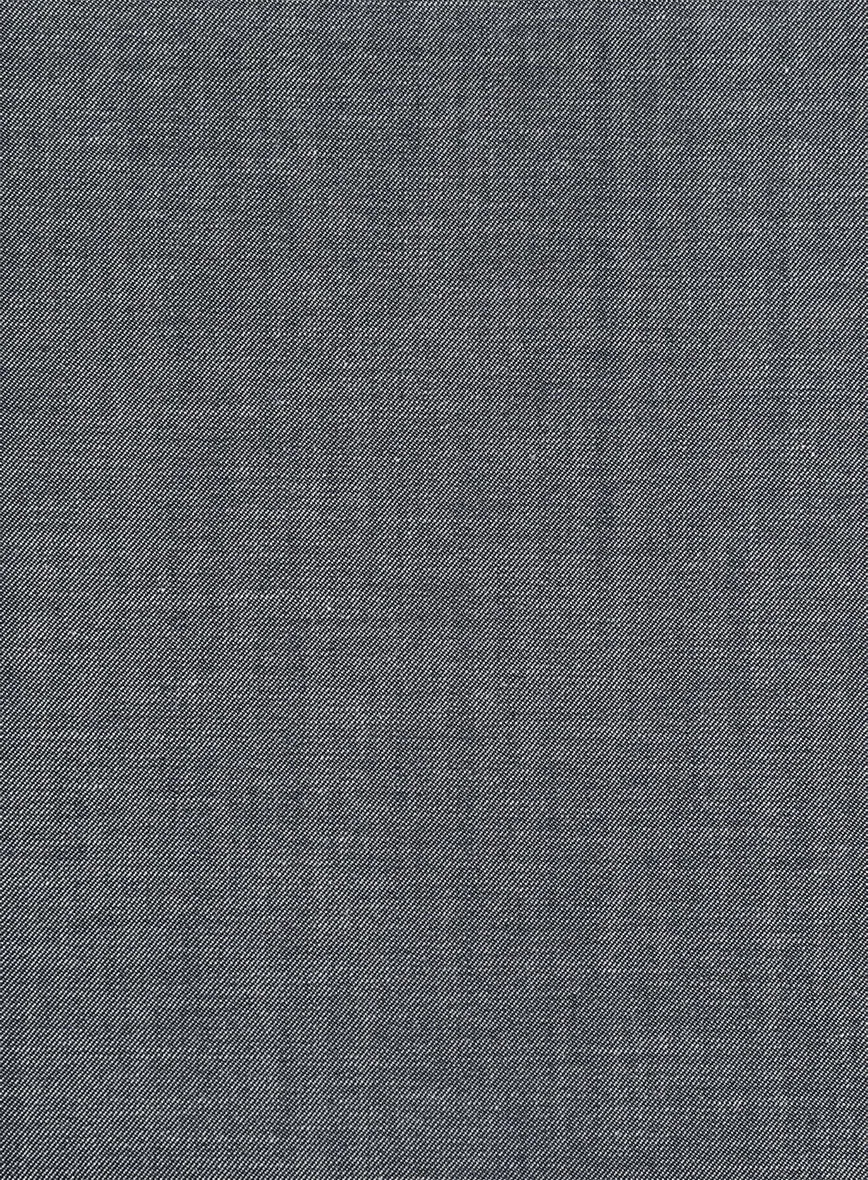 Italian Cotton Lycra Denim Gray Blue Suit