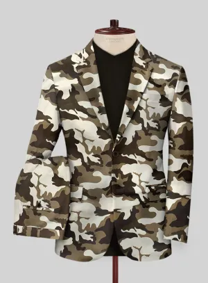 Italian Cotton Montoya Camo Suit