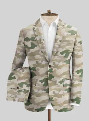 Italian Cotton Santoro Camo Suit