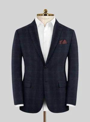 Italian Gaze Blue Checks Flannel Jacket