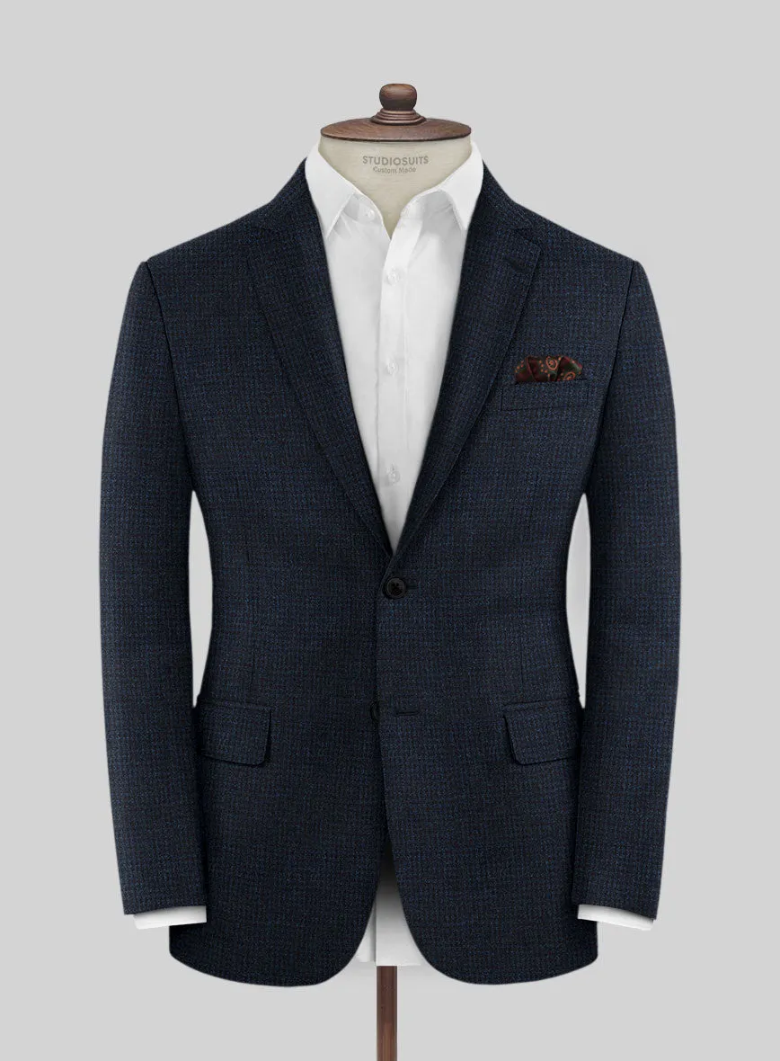 Italian Hibalo Blue Wool Jacket