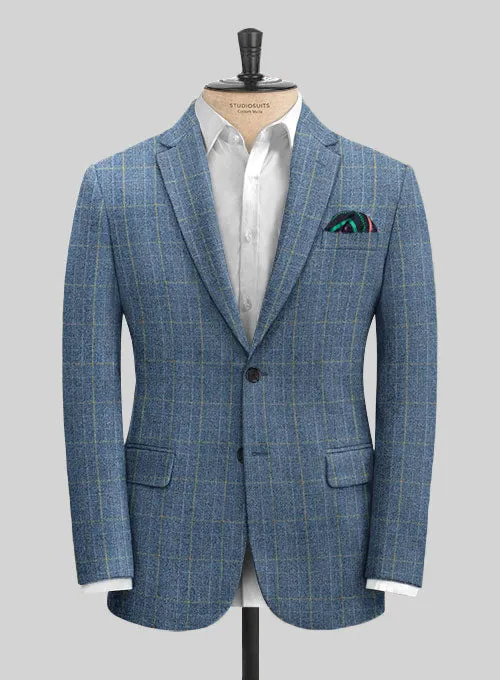 Italian Lielmo Blue Tweed Jacket