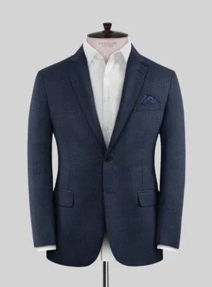 Italian Tavi Dark Blue Nailhead Flannel Jacket