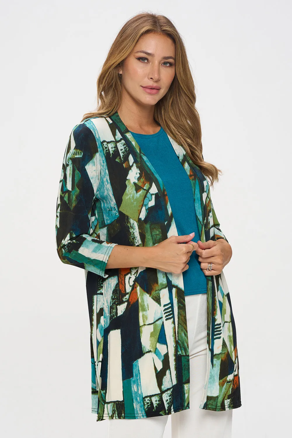 ITY Duster Jacket Quarter Sleeve Print-4071HT-QRP1-W427