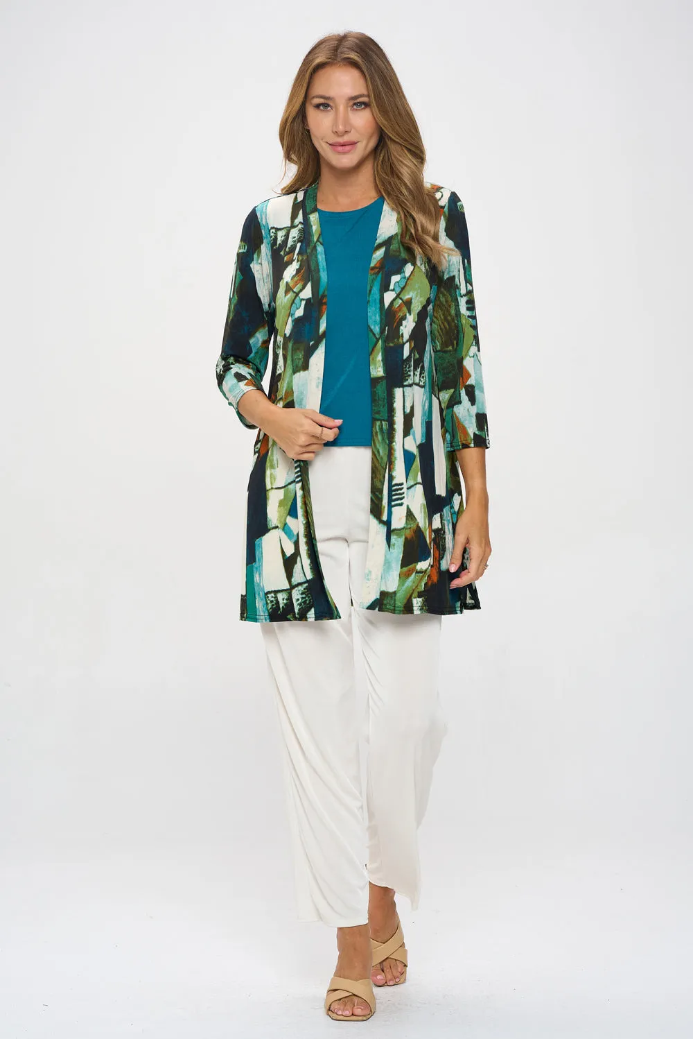 ITY Duster Jacket Quarter Sleeve Print-4071HT-QRP1-W427