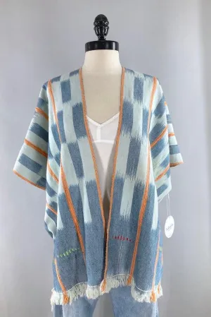 Ivory Coast Chambray Blue & White Indigo Cardigan