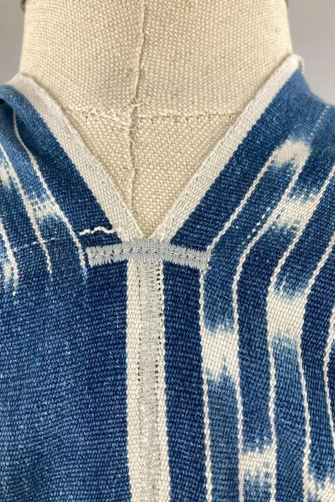 Ivory Coast Denim Blue Indigo Cotton Cardigan