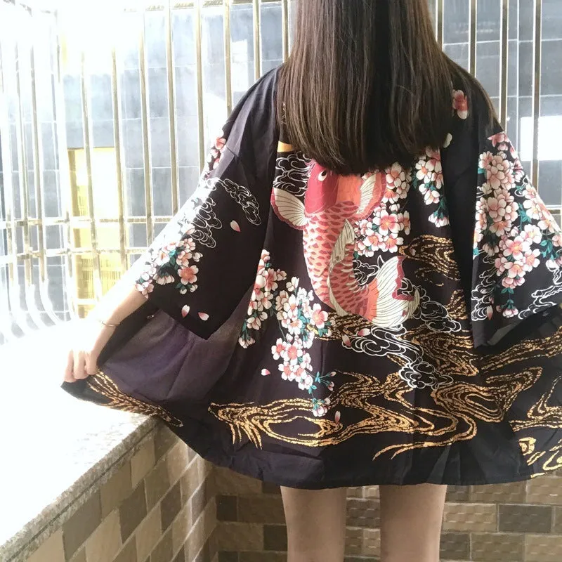 Japanese Kimono Cardigan - Streetwear Style