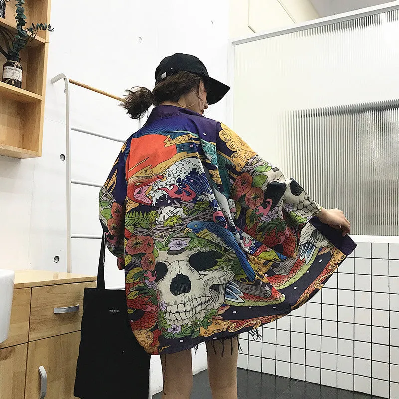 Japanese Kimono Cardigan - Streetwear Style