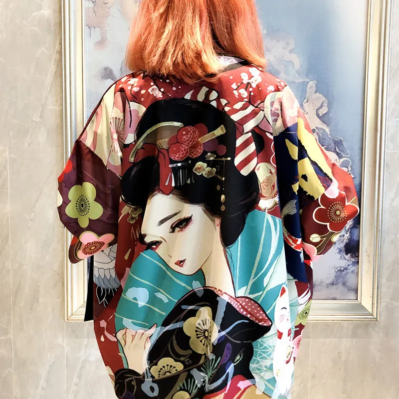 Japanese Kimono Cardigan - Streetwear Style