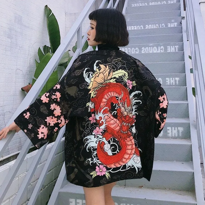 Japanese Kimono Cardigan - Streetwear Style