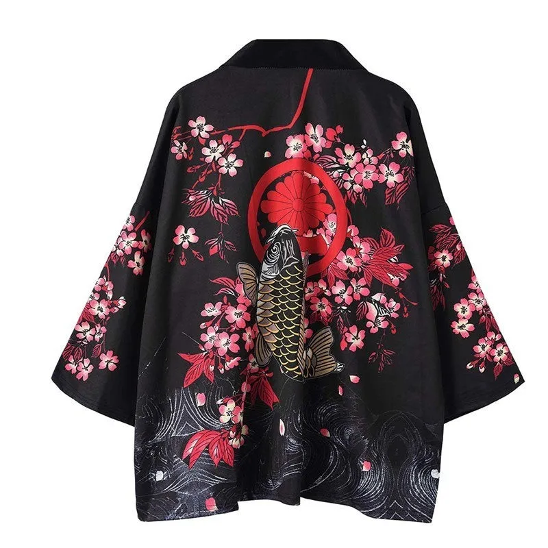 Japanese Kimono Cardigan - Streetwear Style