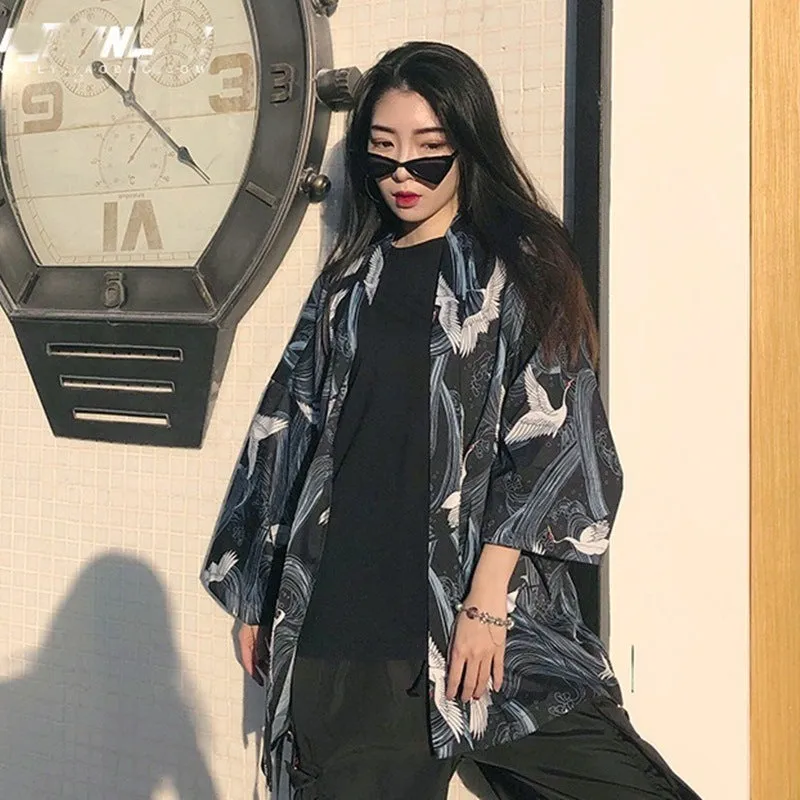 Japanese Kimono Cardigan - Streetwear Style