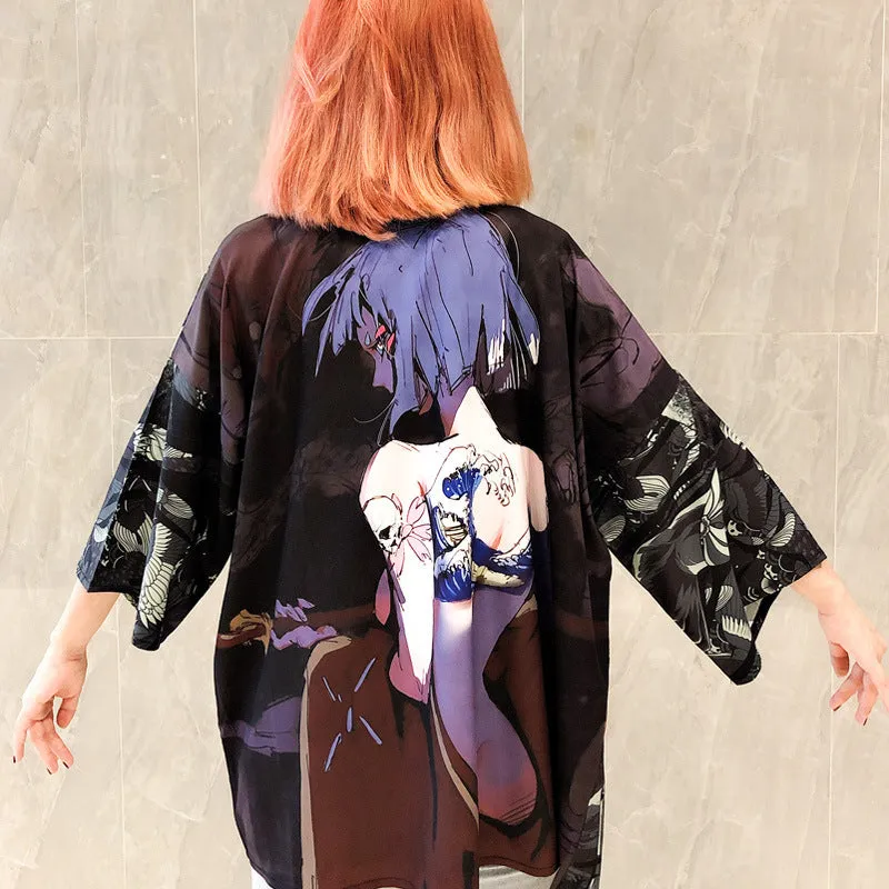 Japanese Kimono Cardigan - Streetwear Style