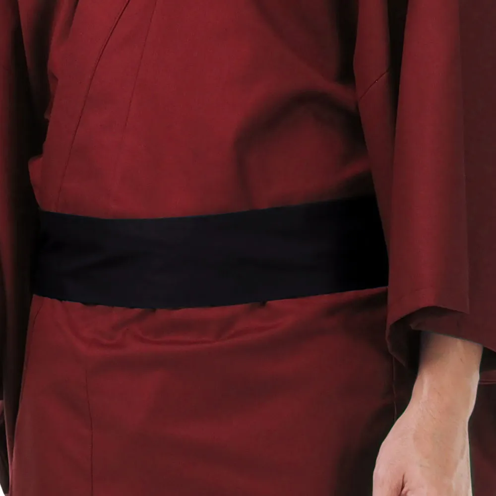 Japanese Red Samurai Yukata Kimono Robe for Men