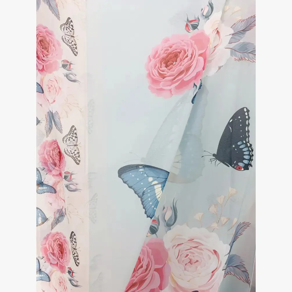 JC070939 Vintage Rose & Butterfly Kimono