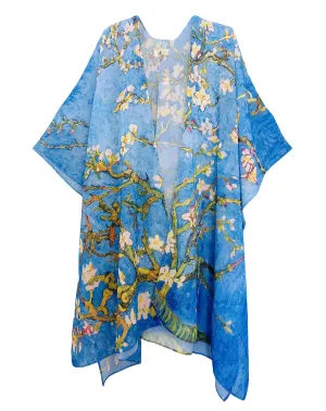 JC071029 Blue Cherry Blossom Kimono