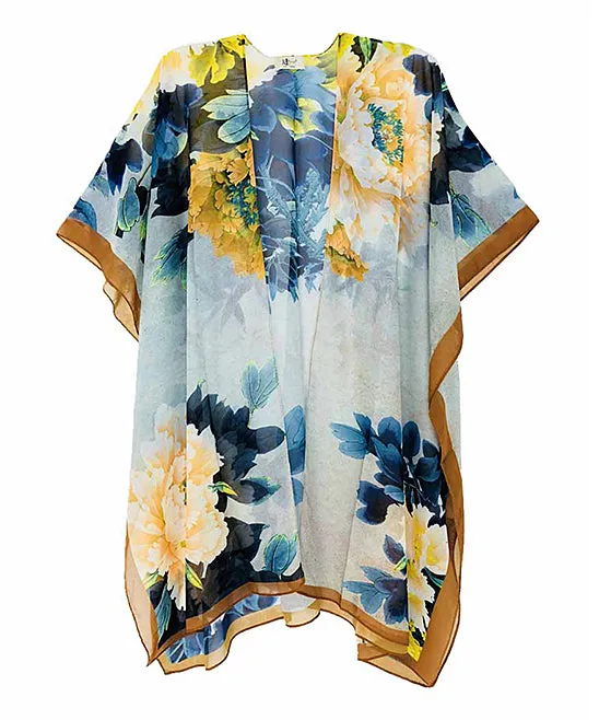 JC081123 Peony Floral Kimono Cover-up