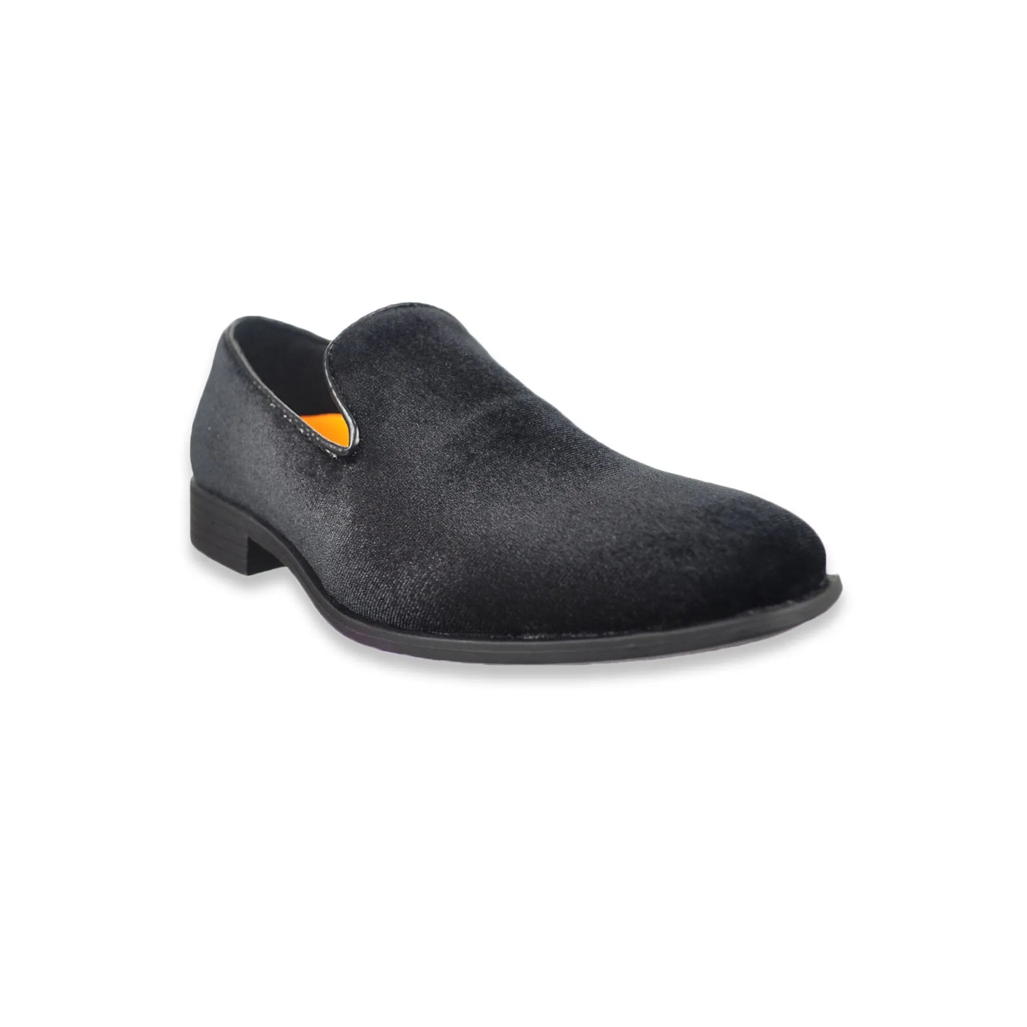 Jodano Slip On Boys Velevt Dress Shoes Black