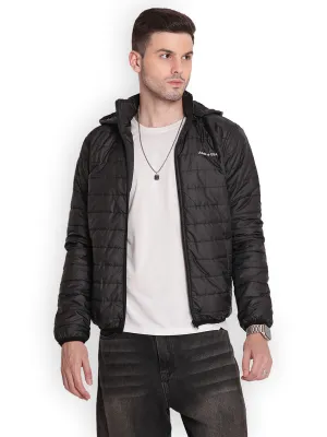 JUMP USA Men Black Water Resistant Bomber