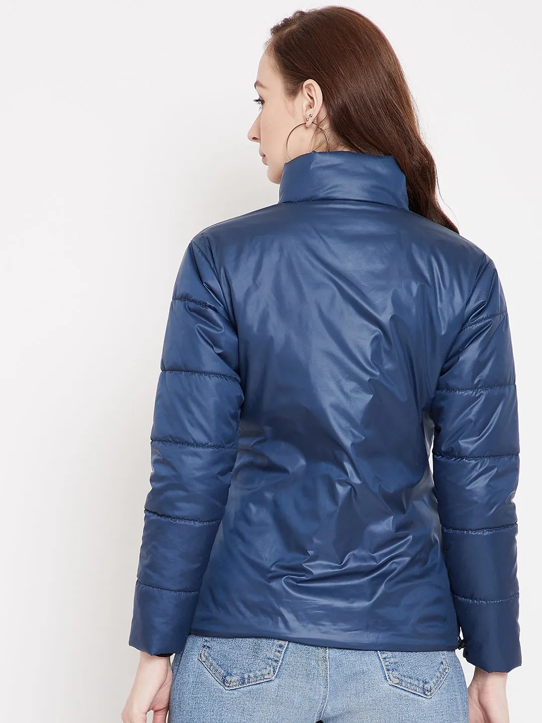 JUMP USA Women Blue Padded Jacket