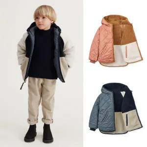 kid's Double-sided Wear Hooded Cotton Coat Jacket