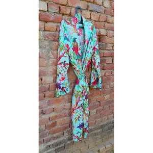 Kimono Bath Robes/ Night Suit turquoise paradise