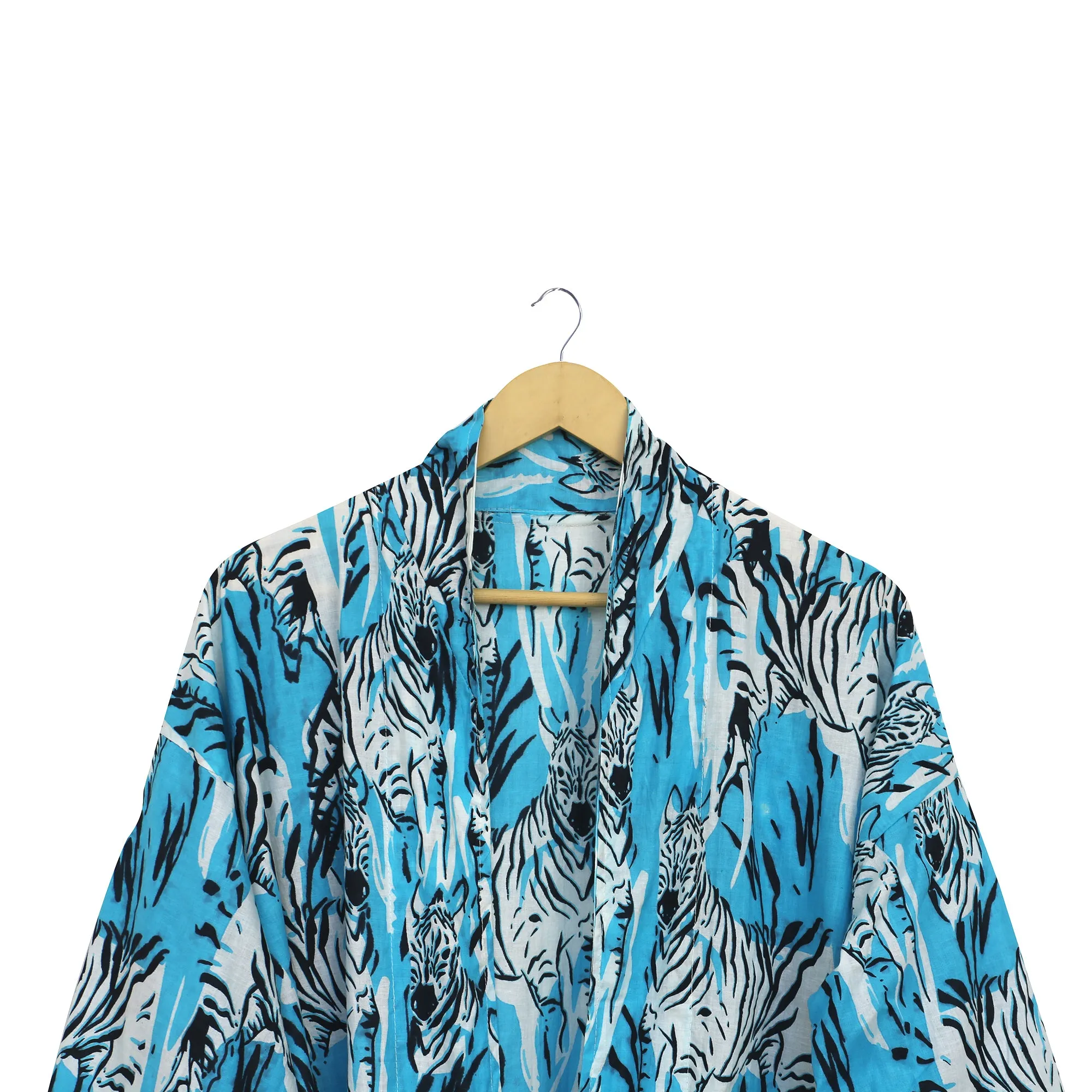 Kimono Bath Robes/ Night Suit - Zebra Blue