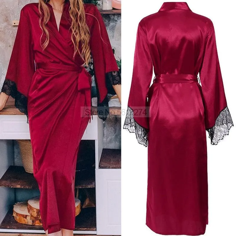 Kimono Rouge Satin