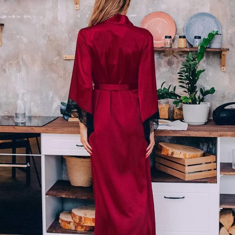 Kimono Rouge Satin