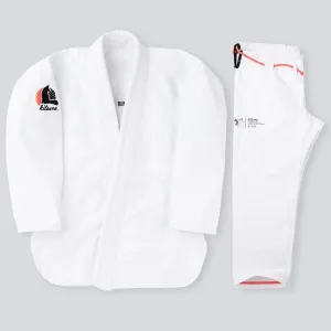 Kitsune "Cursive Lite" Women's BJJ Gi - White / Coral