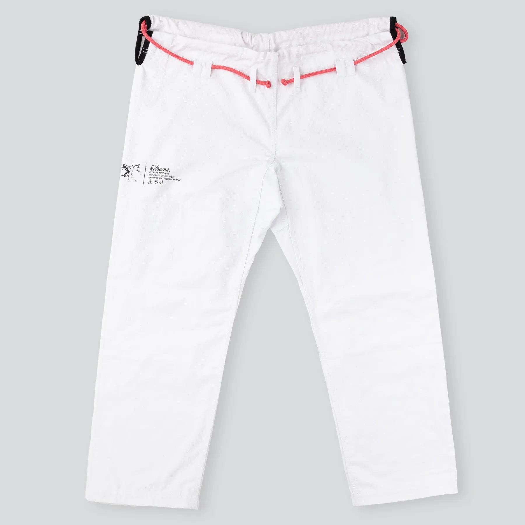 Kitsune "Cursive Lite" Women's BJJ Gi - White / Coral