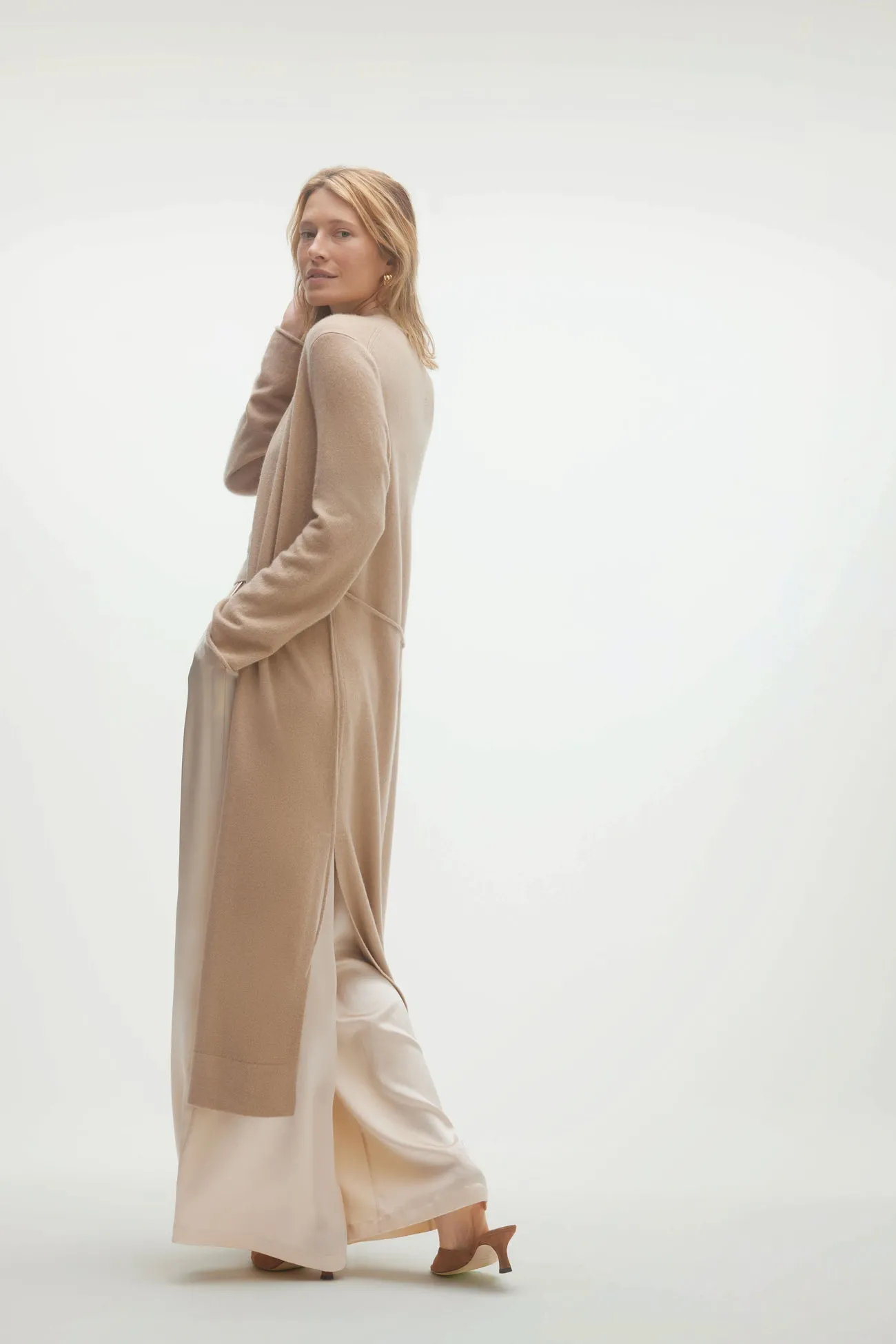 KYLA LONGLINE CASHMERE CARDIGAN