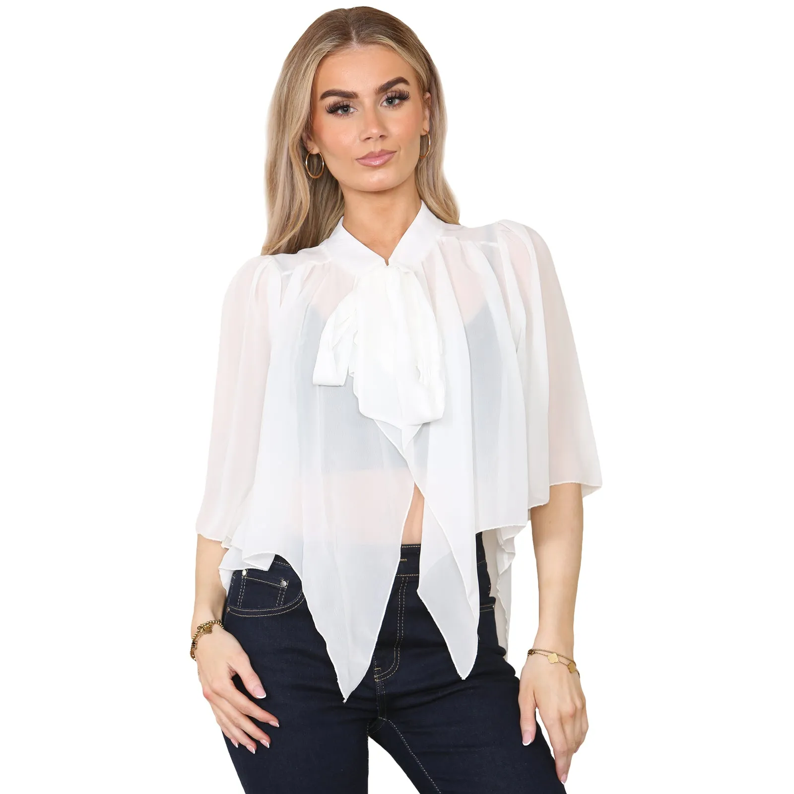 Ladies Bow Kimono Top