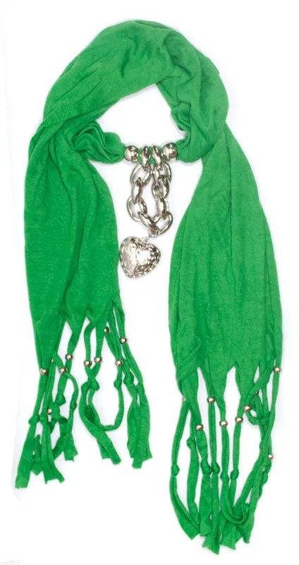 Ladies Heart Shape Pendants Fashion Scarf Wholesale