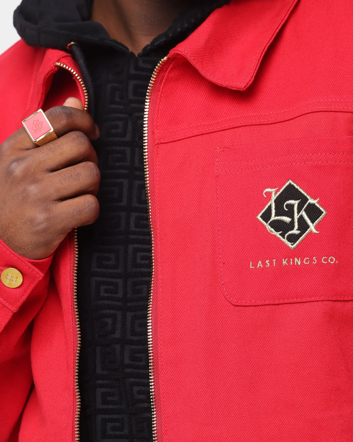 Last Kings The Throne Denim Jacket Red