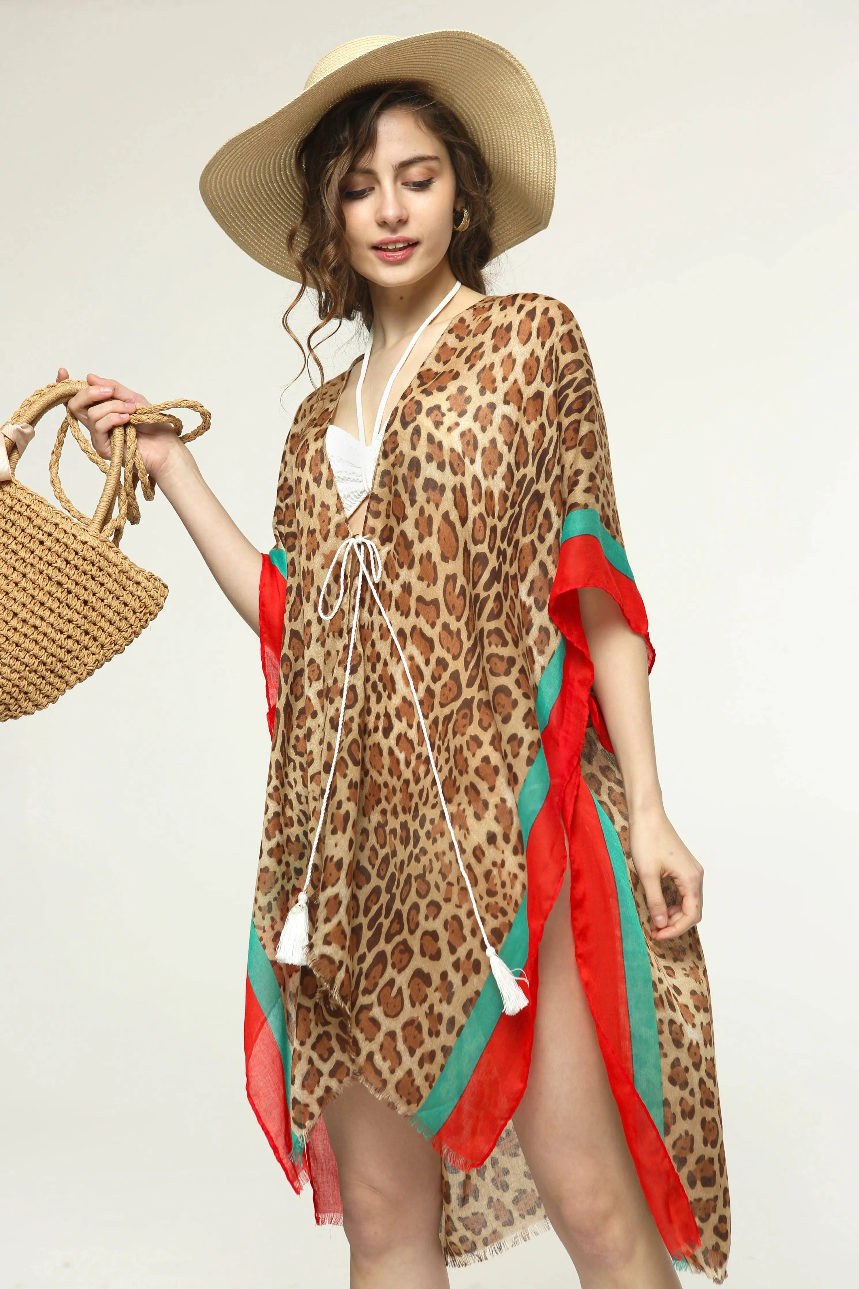 Leopard Cover up Ruana