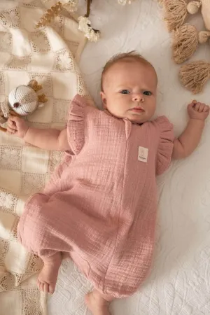 Light Muslin Summer Romper LinenLook - Rose