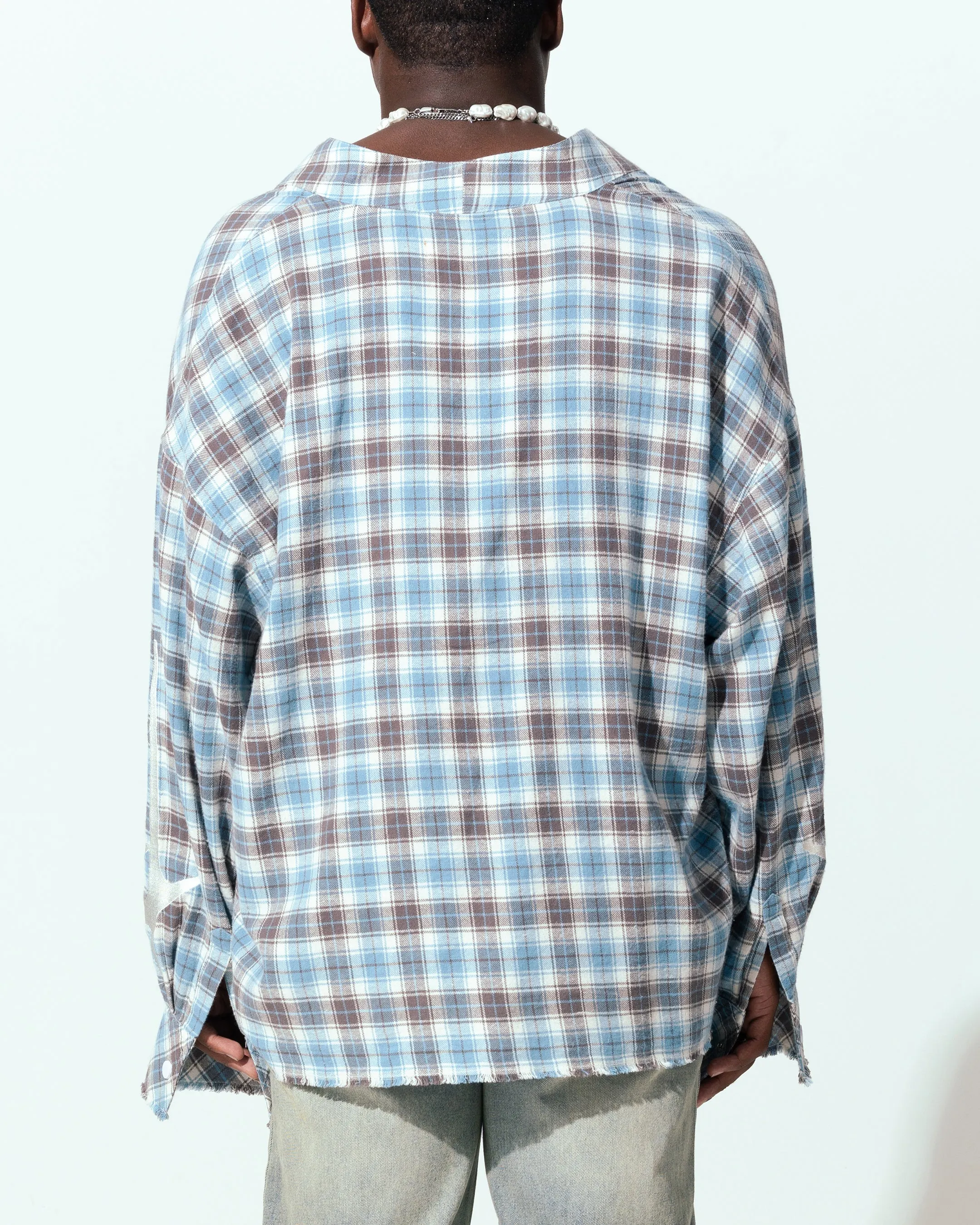 Loiter Kimono Flannel Blue