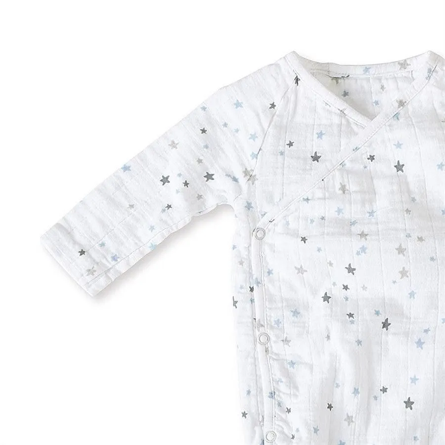 Long Sleeve kimono Bodysuit - Night Sky Starburst