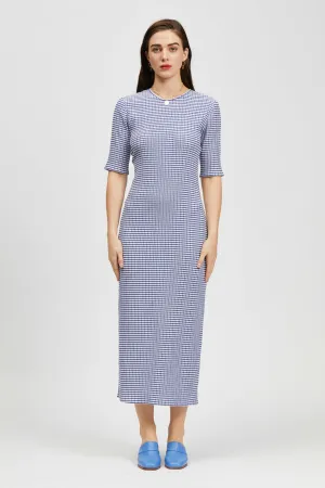 Longe Dress Blue/White Check