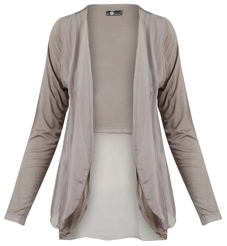 M Made in Italy - Women's Long Sleeve Light Cardigan Plus Size