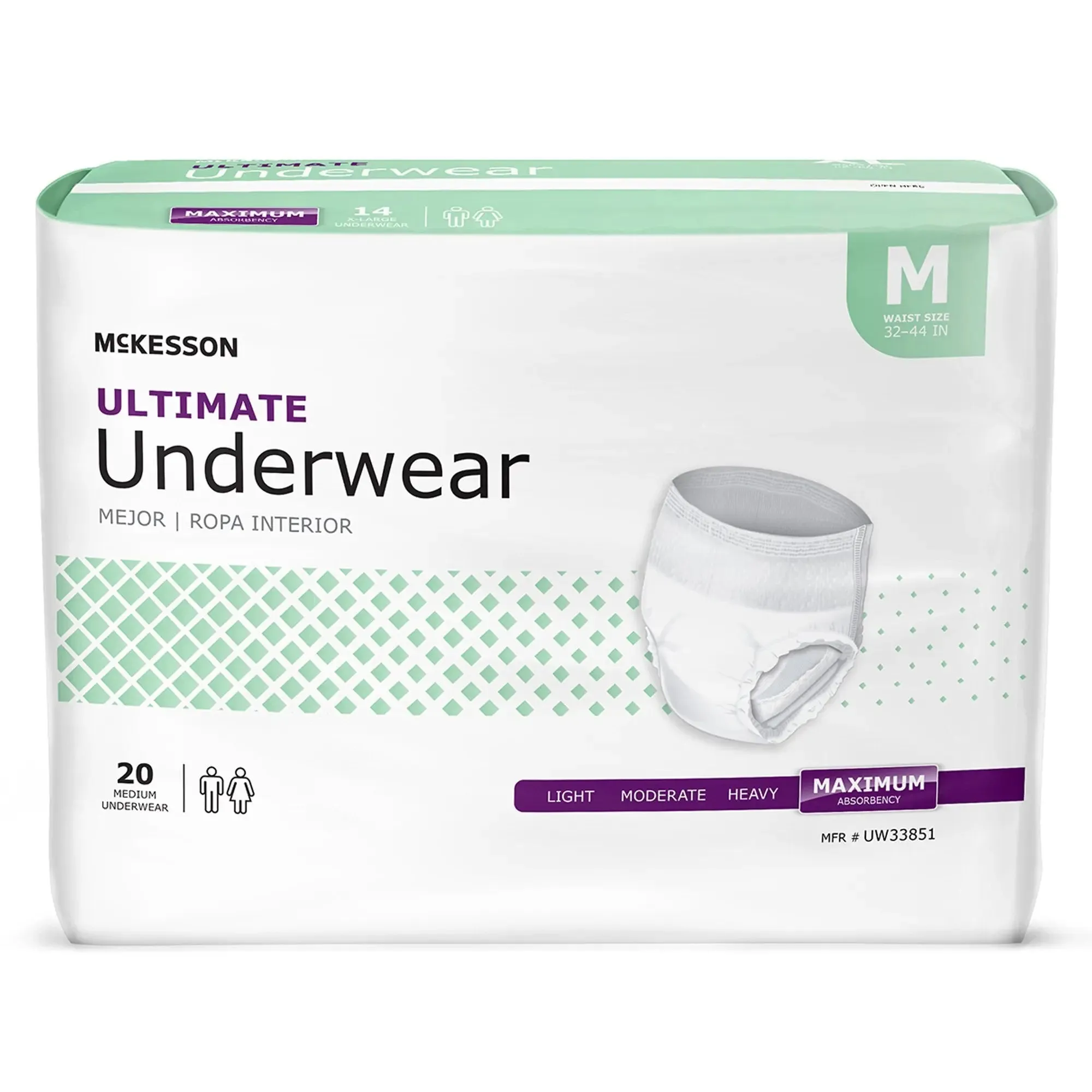 McKesson Ultimate Maximum Absorbent Underwear, Medium