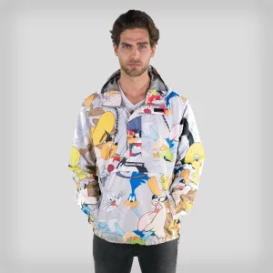 Members Only Men's Looney Tunes Print Popover Jacket