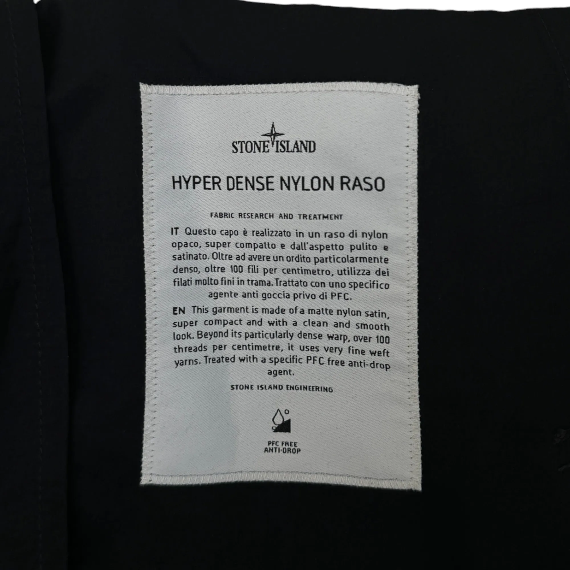 Men's Hyper Dense Nylon Raso Jacket Black Size S